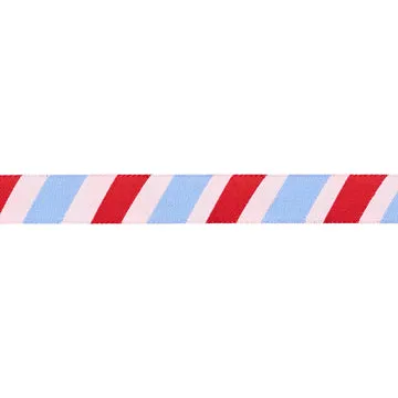 Renaissance Ribbon Funny Valentine Postage Stripe Webband 1 Yard Polyester