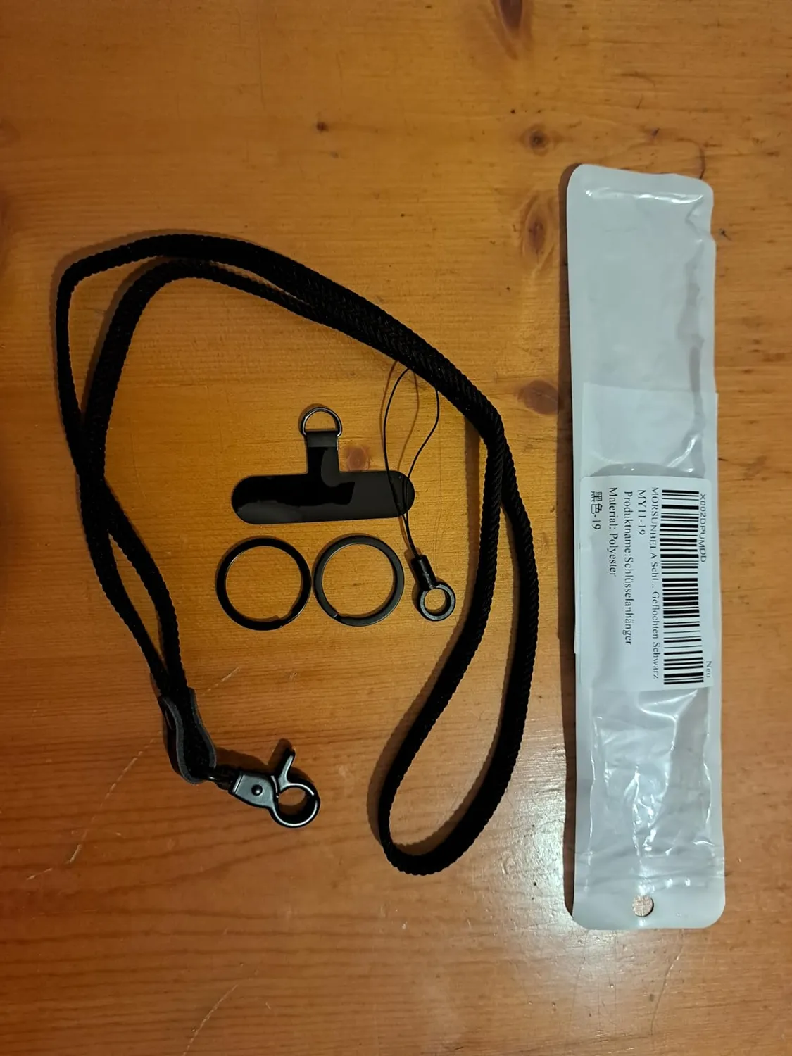 MORSUNBELA Schlüsselband zum Umhängen elastisch mit Karabiner