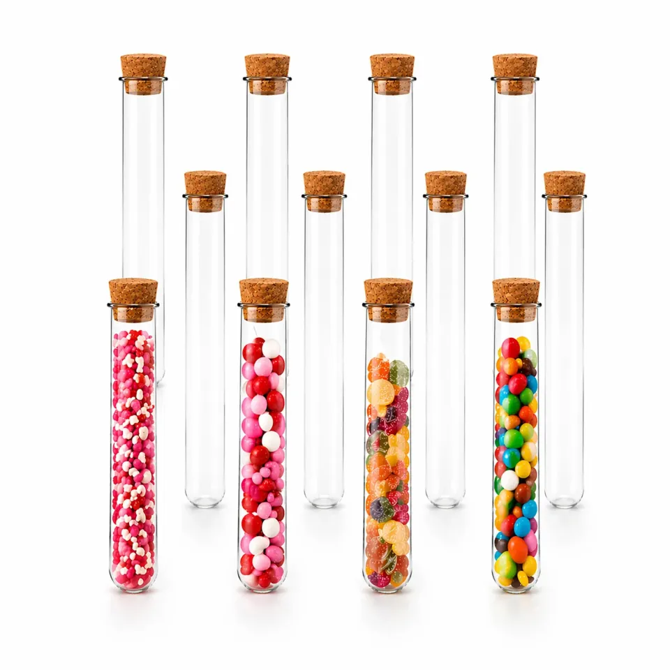 Creativery Reagenzgläser mit Korken klar 35ml 12 Stück