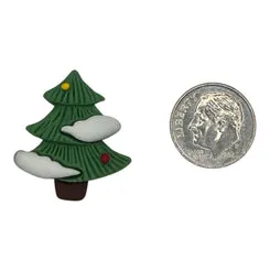 Buttons Galore Snowy Christmas Tree Flatbacks 25er Baum