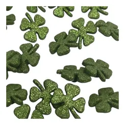 Buttons Galore Glitter Shamrock Nähknöpfe 50 Stück Kleeblatt