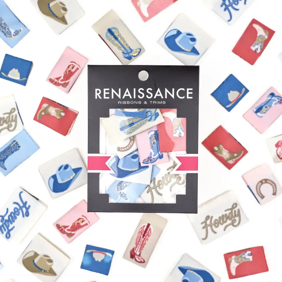 Renaissance Ribbon Boot Scootin Webetiketten 8er Pack