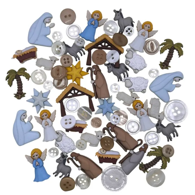 Buttons Galore Nativity Button Value Pack Knöpfe 50 Stk waschbar