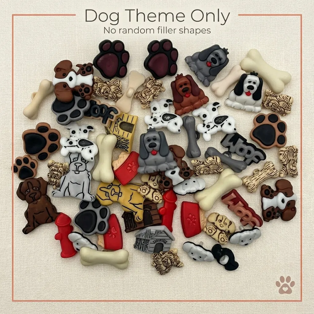 Buttons Galore Pets and Pals Hunde Nähknöpfe 50 Stück waschbar
