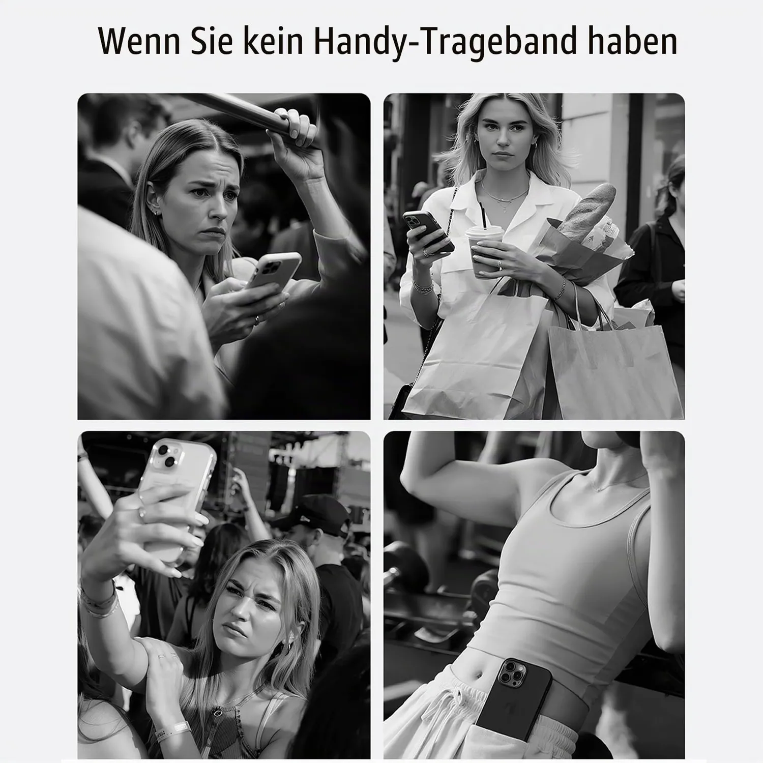 MORSUNBELA Handykette Handyband zum Umhängen verstellbar