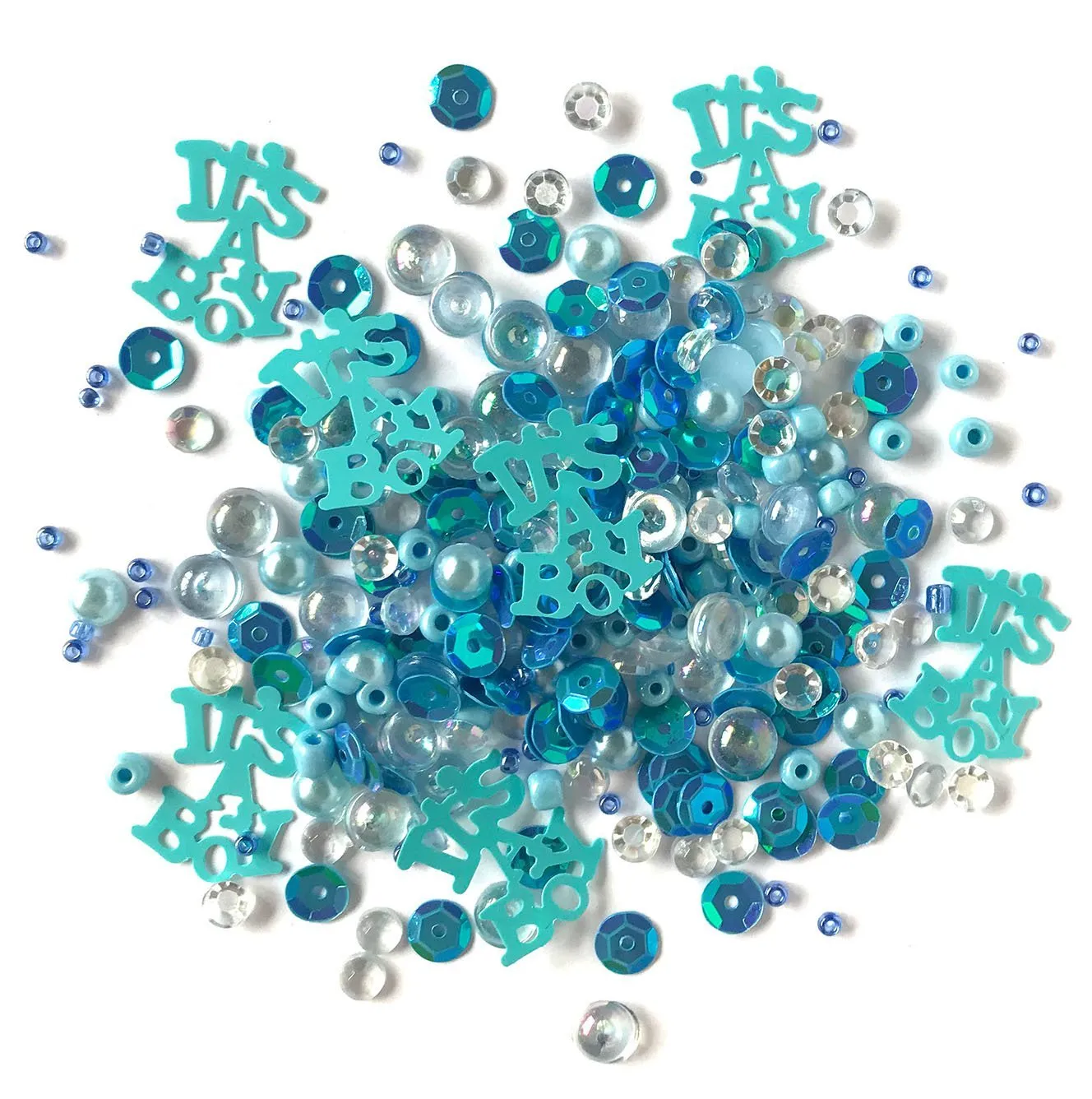 Buttons Galore Sparkletz Baby Boy Deko-Mix 10 g Hellblau