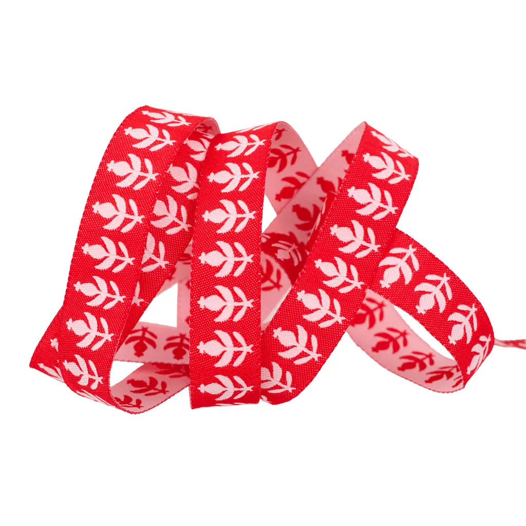 Renaissance Ribbon Buon Natale Pomegranates Webband 1 Yard
