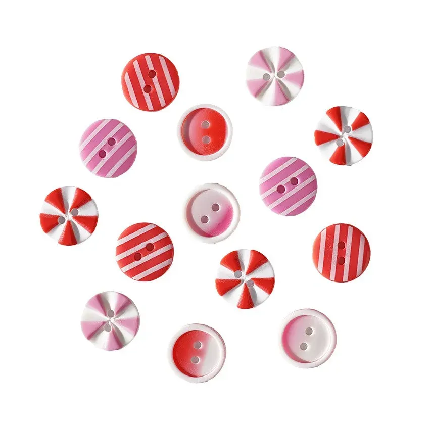 Buttons Galore Crazy in Love Knöpfe 15 Stk Valentinstag