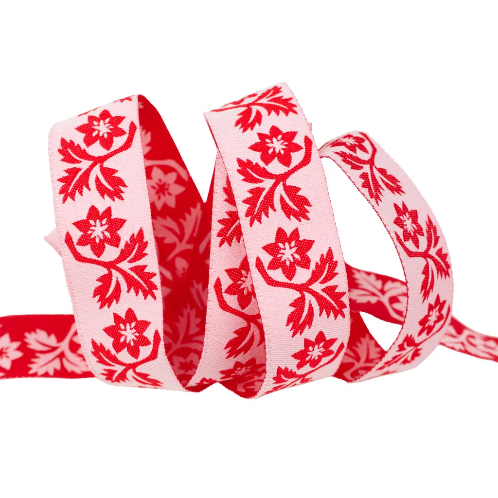Renaissance Ribbon Buon Natale Holly and Vine Schmuckband Stechpalme