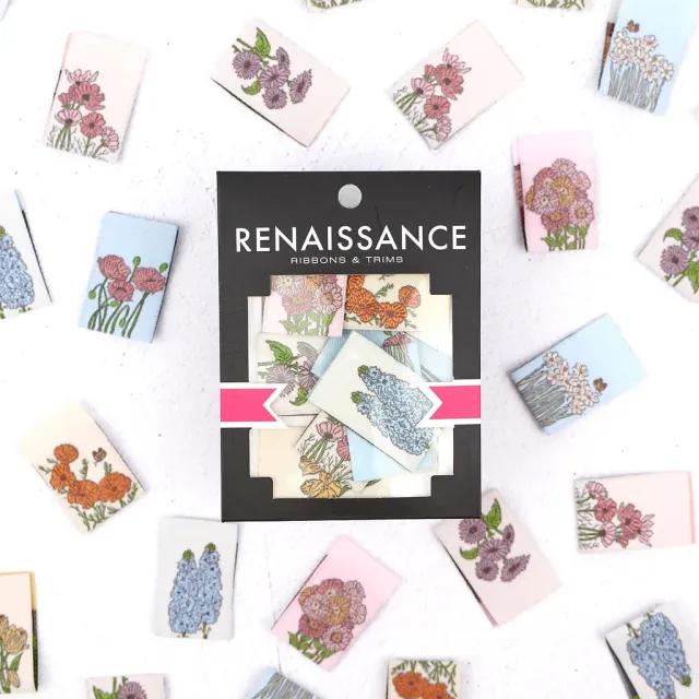 Renaissance Ribbon My Secret Garden Webetiketten 8er Pack floral