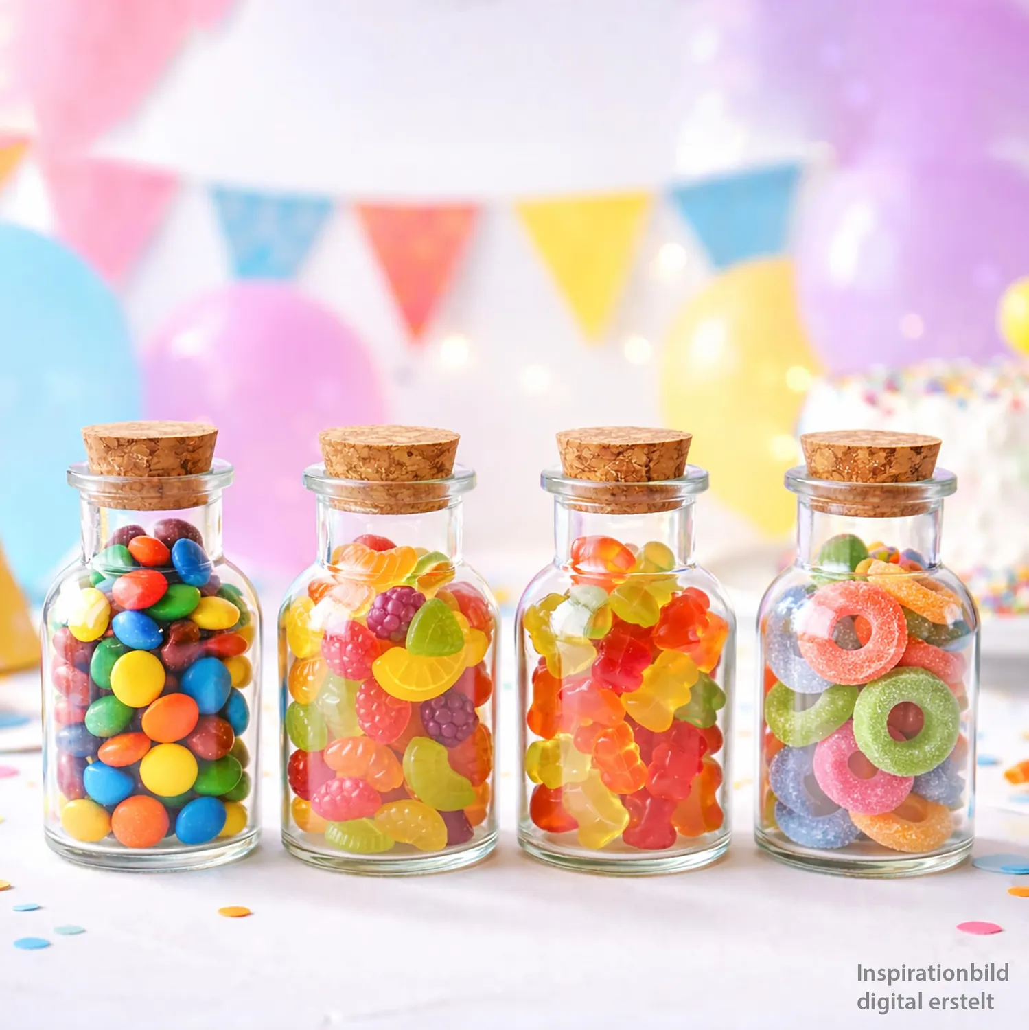 Creativery Glasflaschen mit Korken klar Dekoflaschen Set