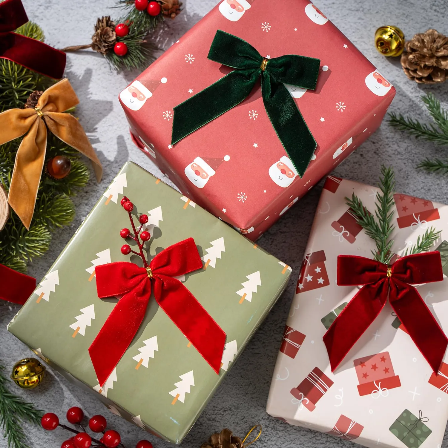 MORSUNBELA Schleifen Deko Samtschleife Geschenkschleifen
