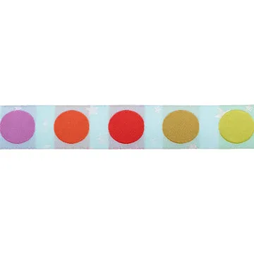 Renaissance Ribbon Tabby Road Disco Dot Webband 22mm 1 Yard gepunktet