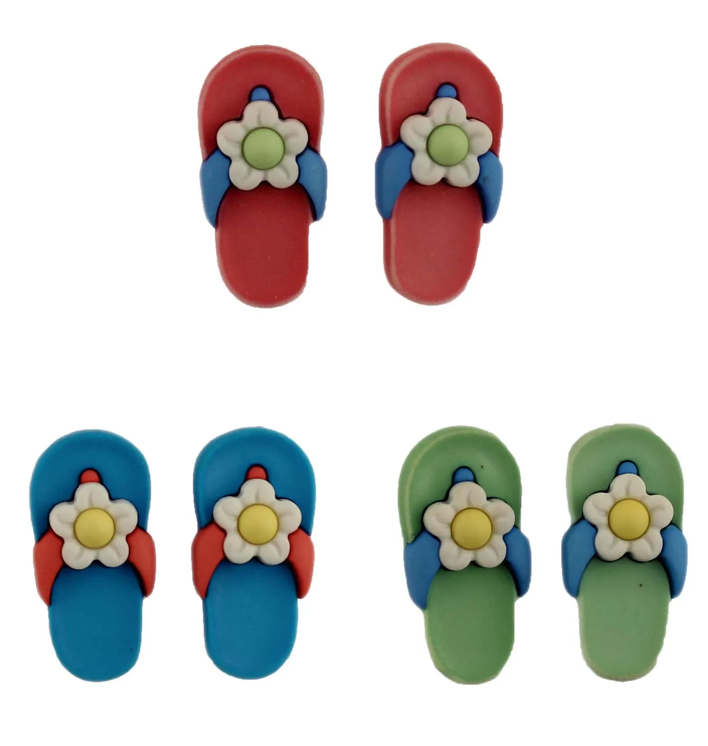 Buttons Galore Flip Flops Nähknöpfe Flip-Flop bunt waschbar