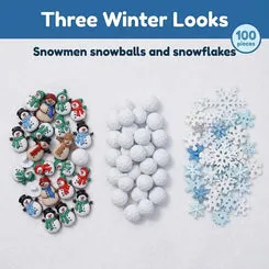 Buttons Galore Winter Button Super Value Pack Winterknöpfe 100 Stück