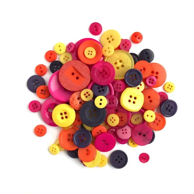 Buttons Galore Fiesta Knöpfe 300 Stück Mix 10-25 mm