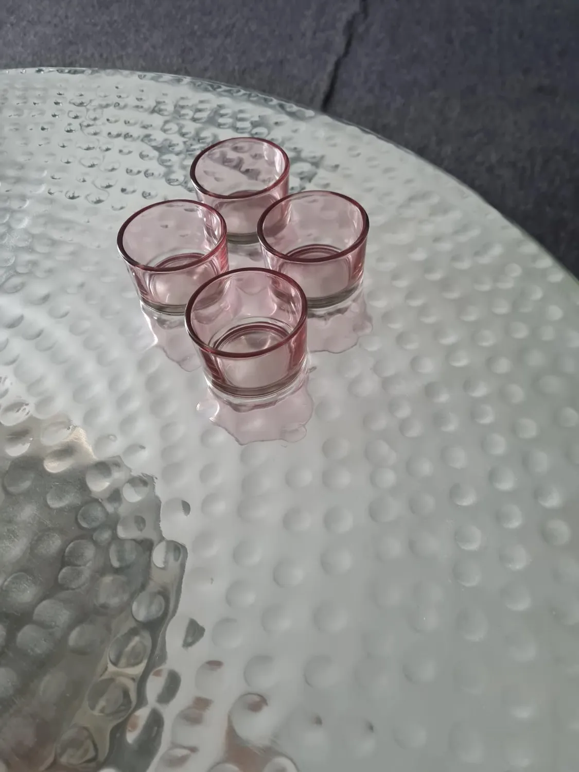 Creativery Teelichtgläser Glas Zylinder 4er Set