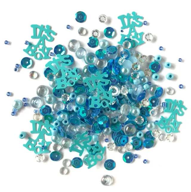 Buttons Galore Sparkletz Baby Boy Deko-Mix 10 g Hellblau