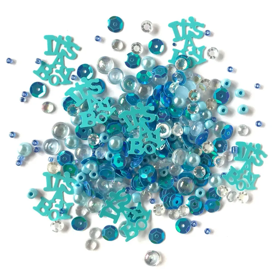 Buttons Galore Sparkletz Baby Boy Deko-Mix 10 g Hellblau