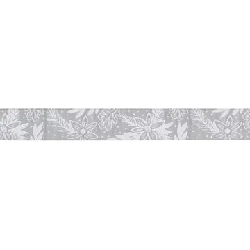 Renaissance Ribbon Poinsettia Farmhouse Band 1 Yard Grau