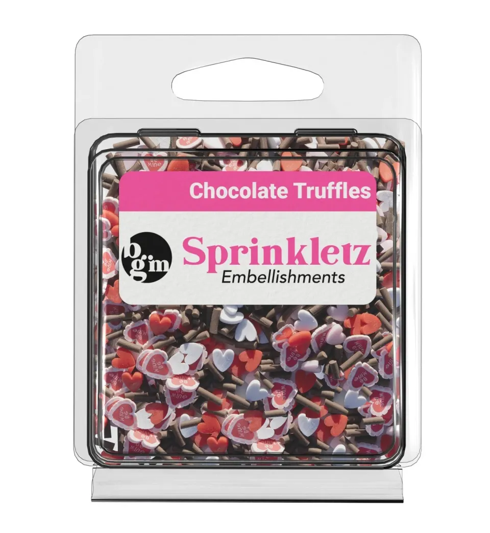 Buttons Galore Sprinkletz Chocolate Truffles Bastelstreusel 12g Herzen