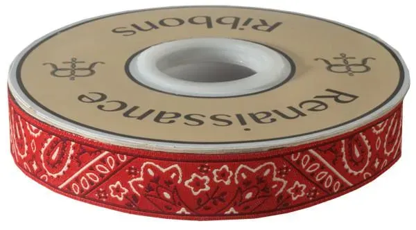 Renaissance Ribbon Bandana Band Rot 7/8 Zoll 1 Yard
