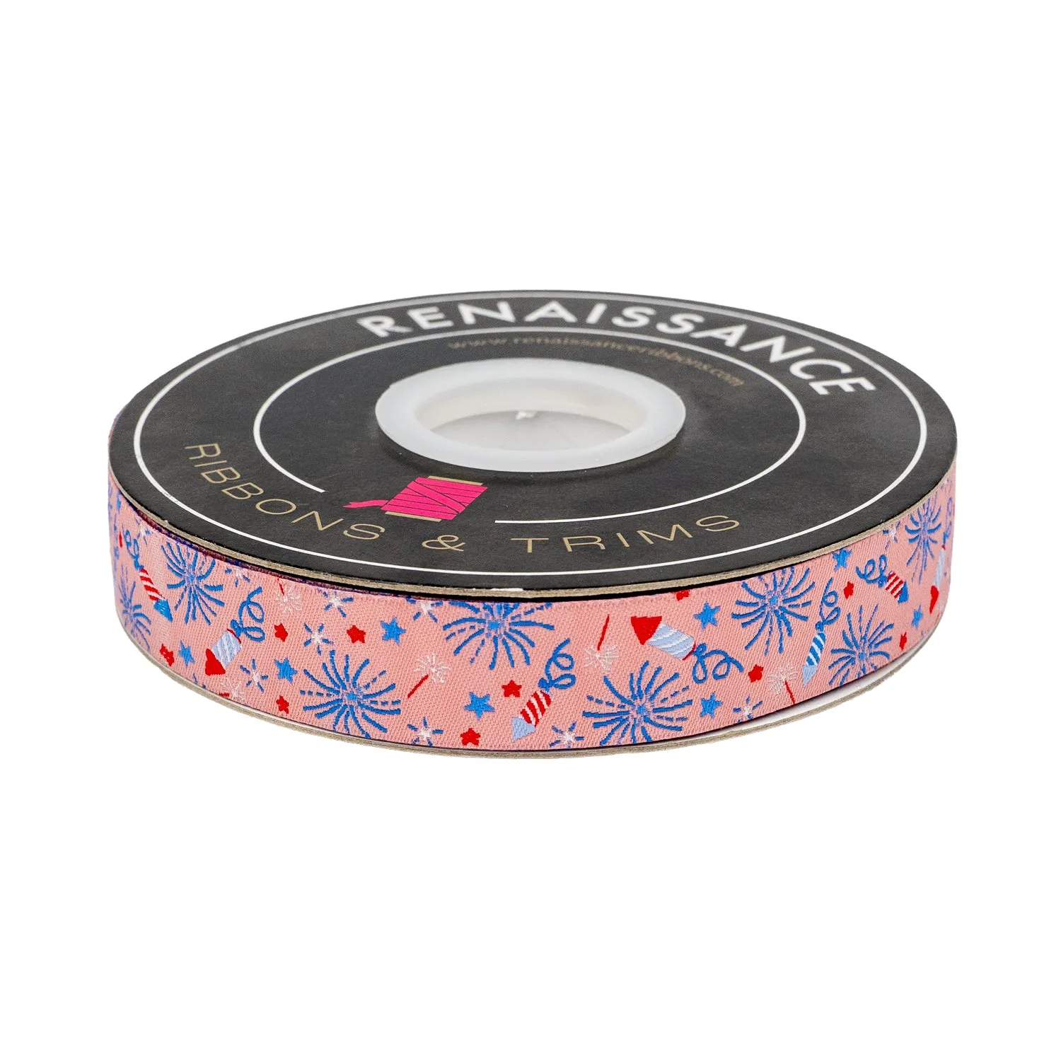 Renaissance Ribbon 250th Birthday Sparklers Webband 22mm 1 Yard