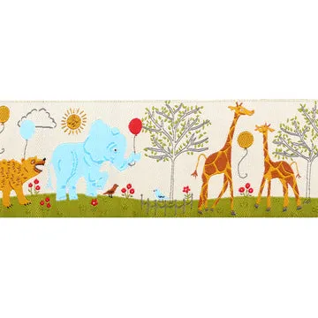 Renaissance Ribbon Animal Park Fun Webband Zootiere 5cm 1 Yard