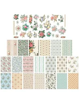 Idea-ology Worn Wallpaper Label Scraps Papier