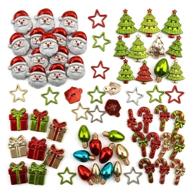 Buttons Galore Holiday Magic Weihnachtsknöpfe 51 Stück Mix