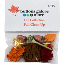 Buttons Galore Fall Clean Up Nähknöpfe 10 Stück Herbst