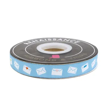 Renaissance Ribbon Salutations Envelopes Webband Sky 1 Yard
