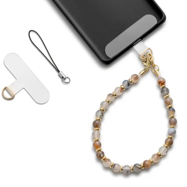 MORSUNBELA Handykette Perlen Handschlaufe Anhänger