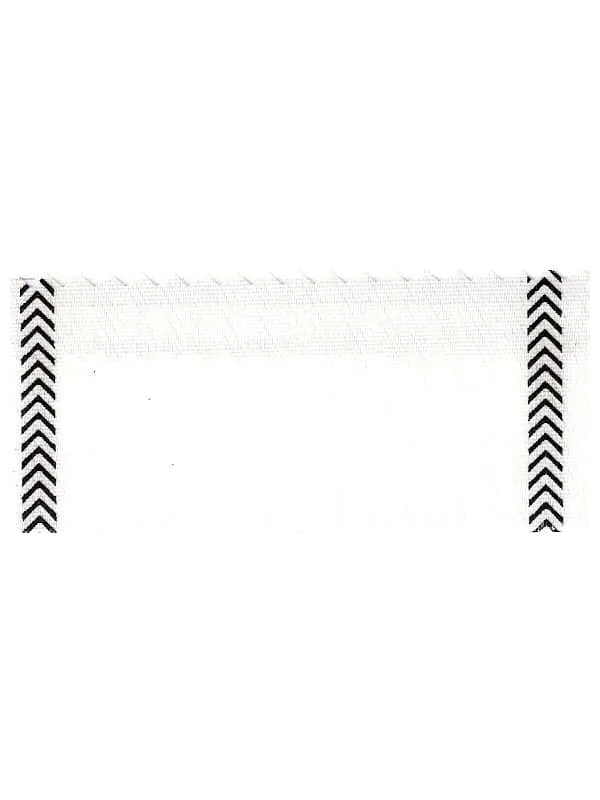 ALJO DESIGN Satin-Kranzband Fischgrat-Rand Kranzband 25 m