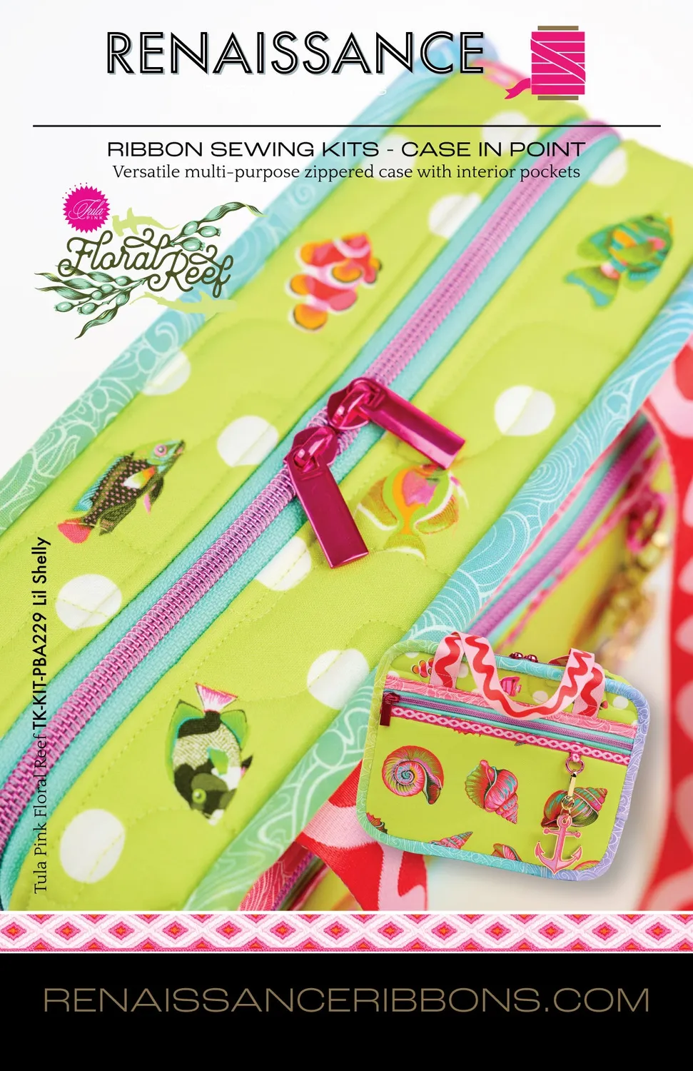 Renaissance Ribbon Sewing Kit Case in Point Nähset