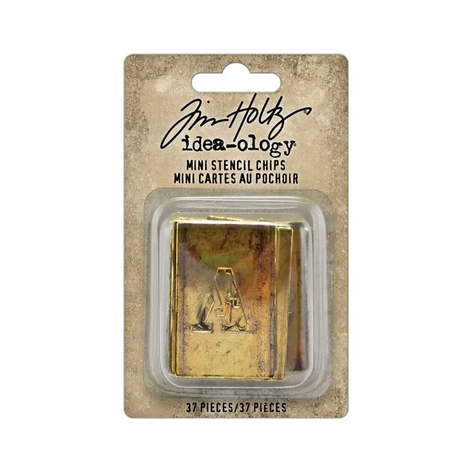 Tim Holtz Idea-ology Stencil Chips Mini Chipboard