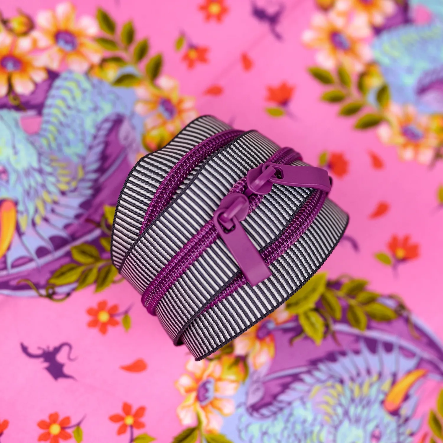 Renaissance Ribbon Purple Reign Handtaschen-Reißverschluss