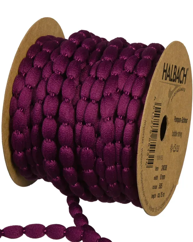 Halbach Pompom-Borte 8 mm x 15 m farbecht