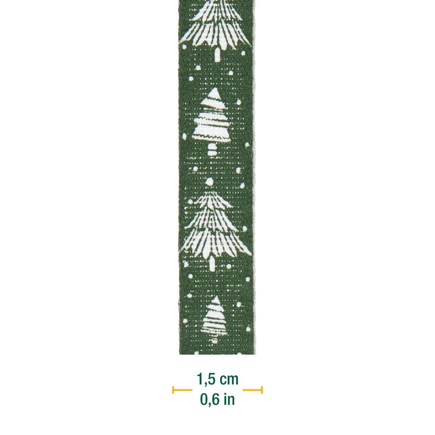 Halbach Geschenkband Tannenbäume 15 mm 20 m
