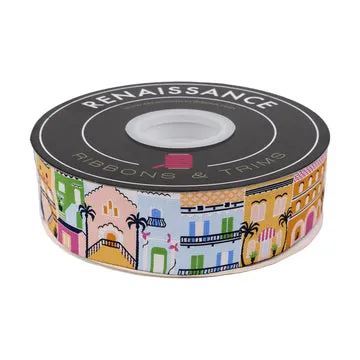 La Dolce Vita Amalfi Coast Jacquardband 1½ Zoll 1 Yard