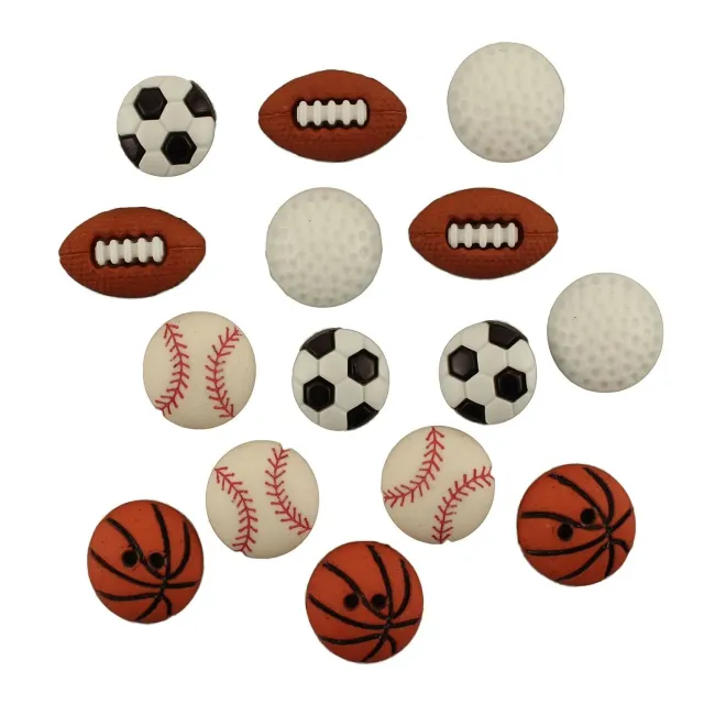 Buttons Galore Lets Play Ball Sportknöpfe 10 Stk