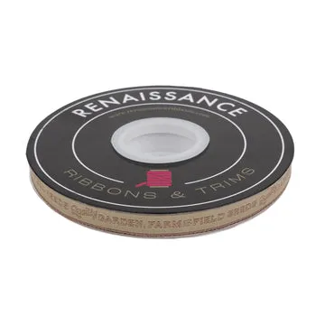 Renaissance Ribbon Quality Seeds Jacquardband 3/8" 1 Yard beige