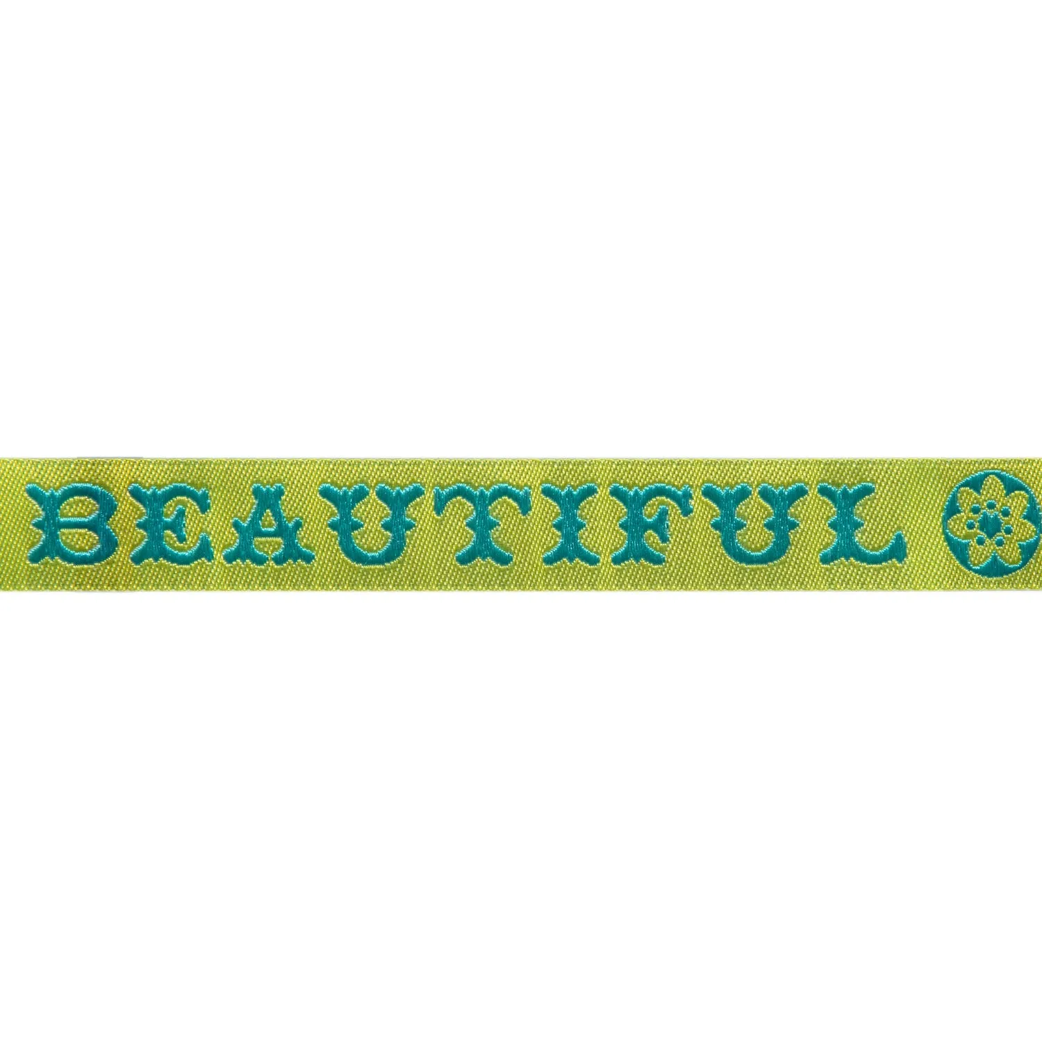 Renaissance Ribbon YOU ARE BEAUTIFUL Jacquardband 16mm 1 Yard Türkis