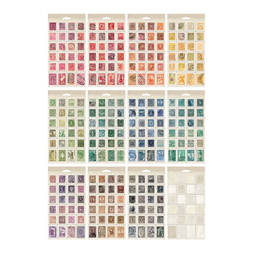 Idea-ology Postmarked Stencil Sticker Book Stickerbuch