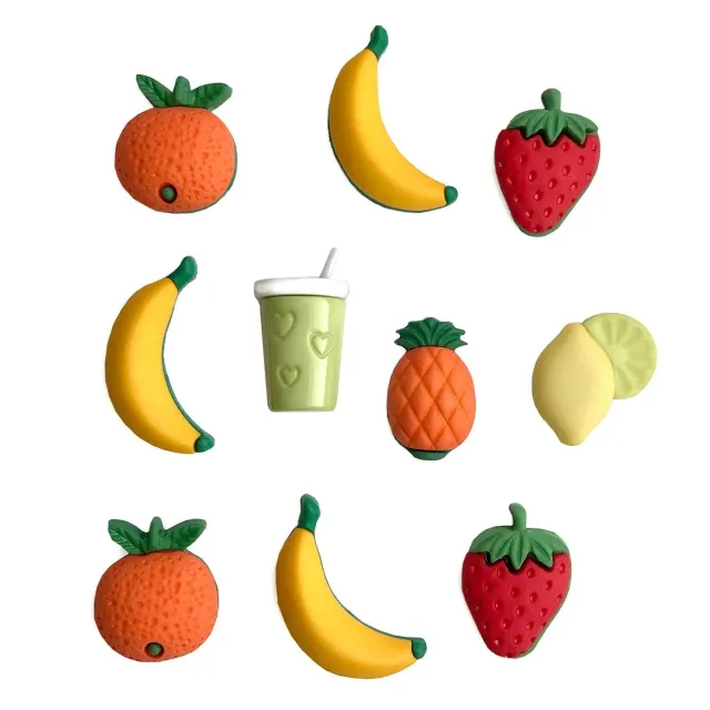 Buttons Galore Fruit Smoothie Knöpfe Set farbecht