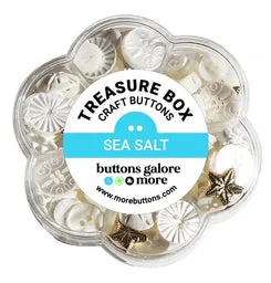 Buttons Galore Treasure Box Sea Salt Knöpfe 100 St weiß