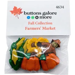 Buttons Galore Farmer's Market Herbst-Knöpfe 9 Stück