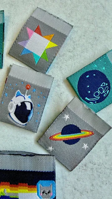 Renaissance Ribbon Meowter Space Webetiketten Label-Pack Katzen