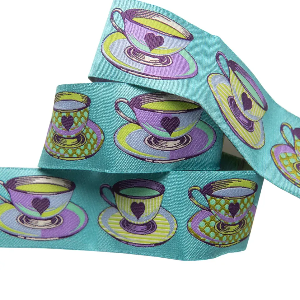 Renaissance Ribbon Curiouser Big Tea Time Schleifenband 38 mm