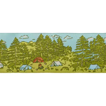 Renaissance Ribbon Bucolic in Sky Jacquardband 2 Zoll 1 Yard